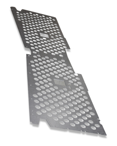 Sheet metal partition lower tier 2400 Step V16 holes